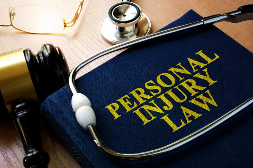 Personal Injury Law Book With Judges Hammer