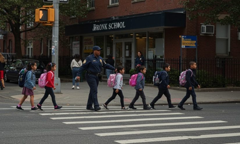 Child pedestrian safety Bronx